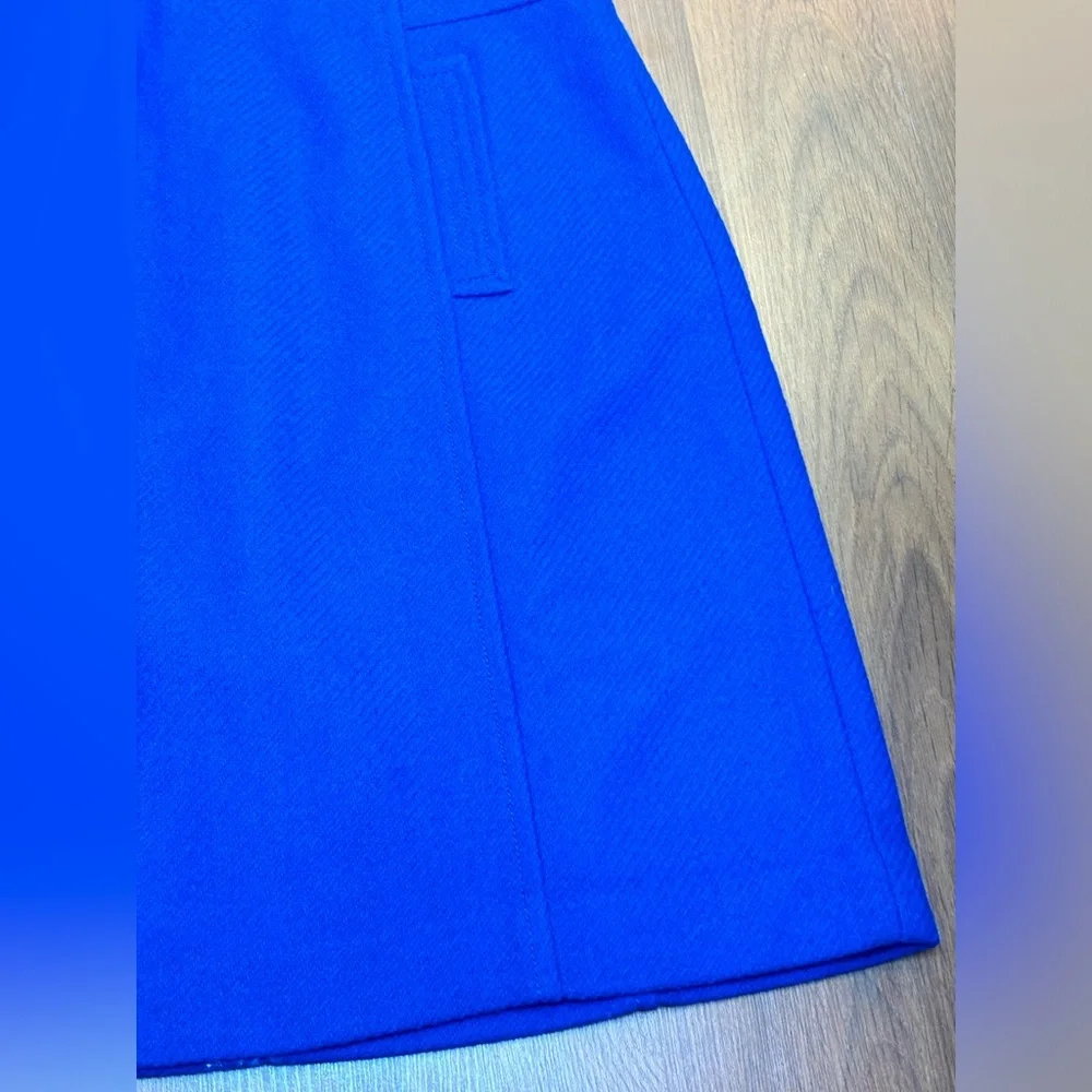 TALBOTS Women's Wool A-Line Skirt Royal Blue Professional Office Mini Academia 6